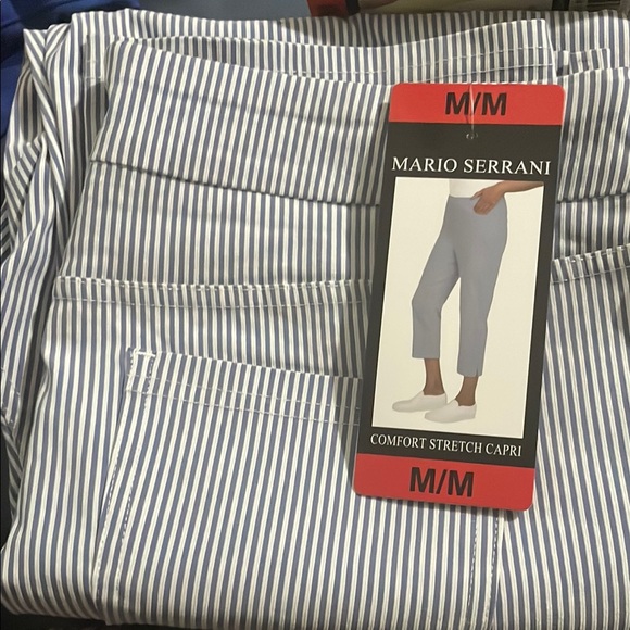 Mario Serrani Striped Capri Pants - Picture 1 of 4
